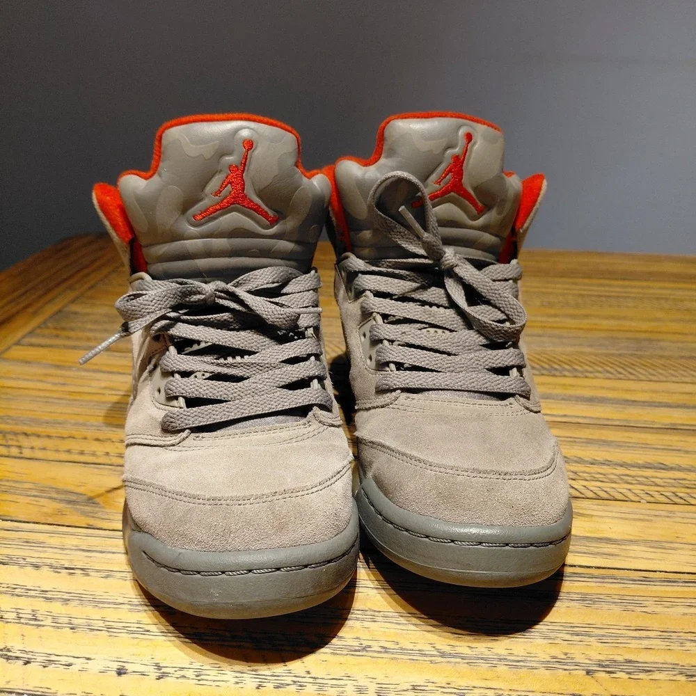 Nike Air Jordan 5 Retro P51 Camo Youth Size 7Y Sneakers Olive Basketball